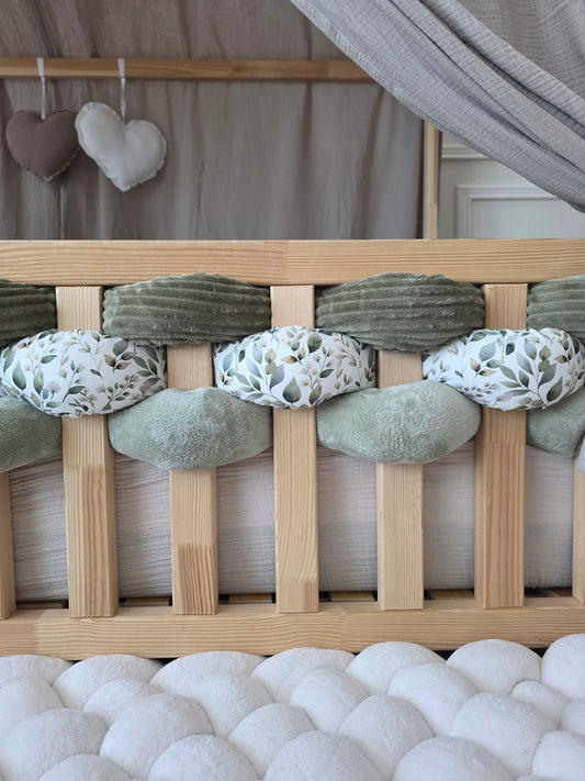 Lot de 3 brins - doudou jade côtelé olive et luara