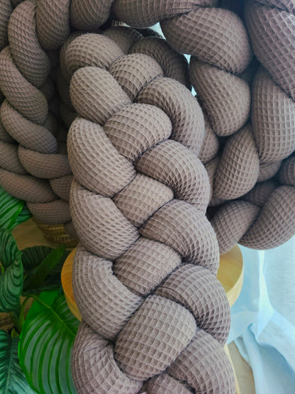 Tresse de lit 4 brins 500cm nid d'abeille cacao déstockage