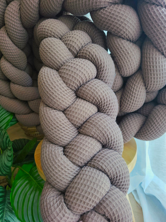 Tresse de lit 4 brins 500cm nid d'abeille cacao déstockage