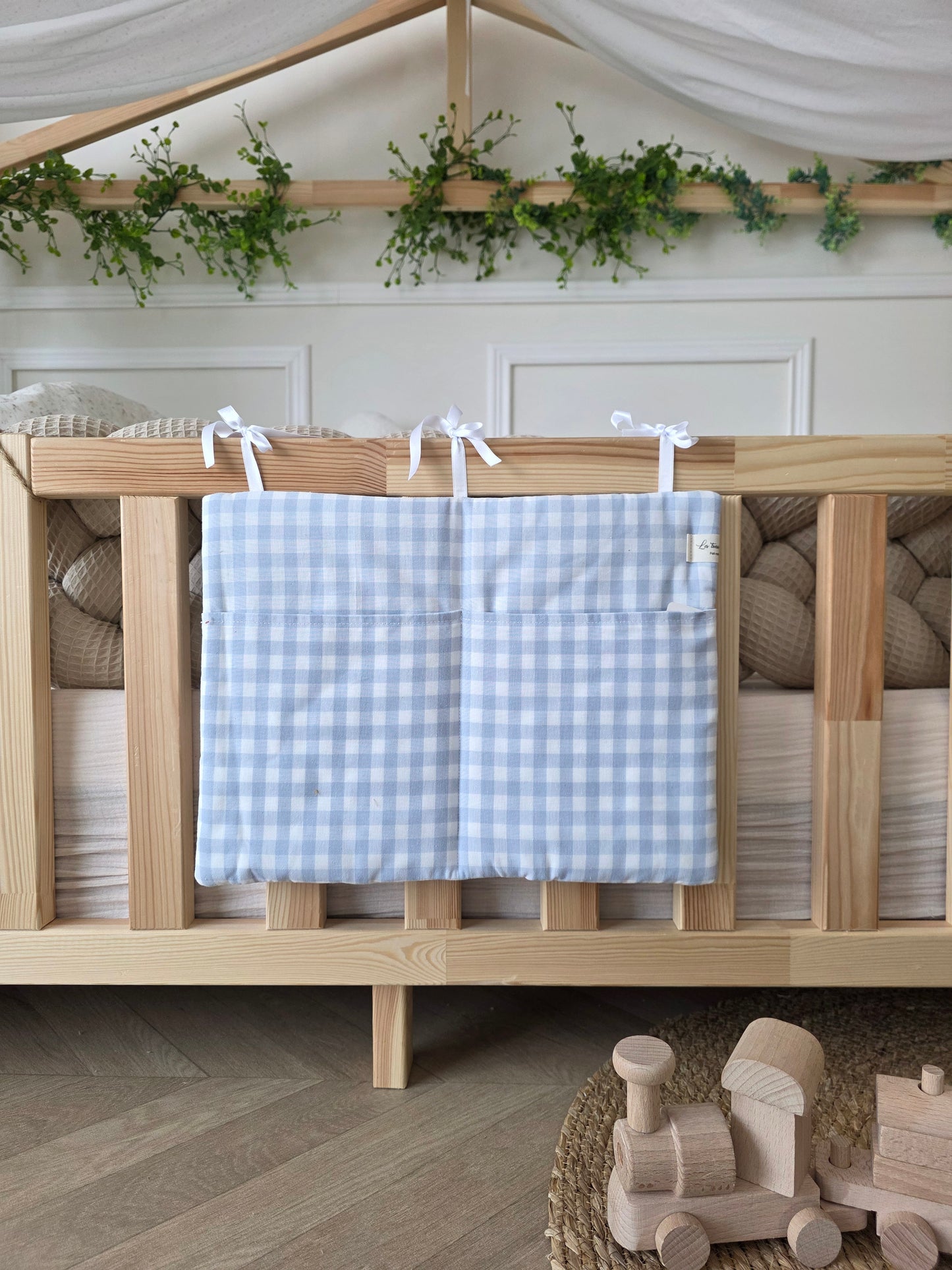 Range doudou vichy bleu