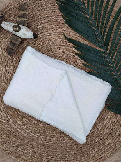 Tissu Doudou - Polaire Écru
