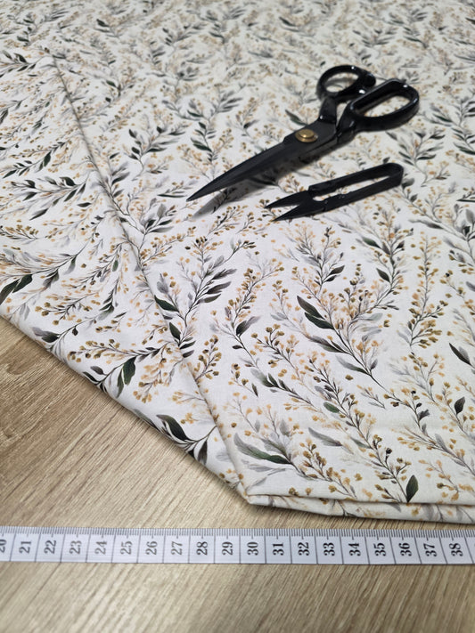 Tissu en coton - Popeline de coton - Motif Mimosa