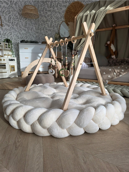 Tapis rond avec tresse 3 brins - Sur mesure