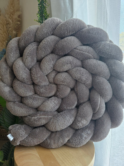 Tresse de lit 3 brins 360cm fourrure gris déstockage