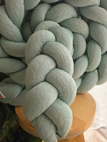 Tresse de lit 3 brins 200cm tricot vert déstockage