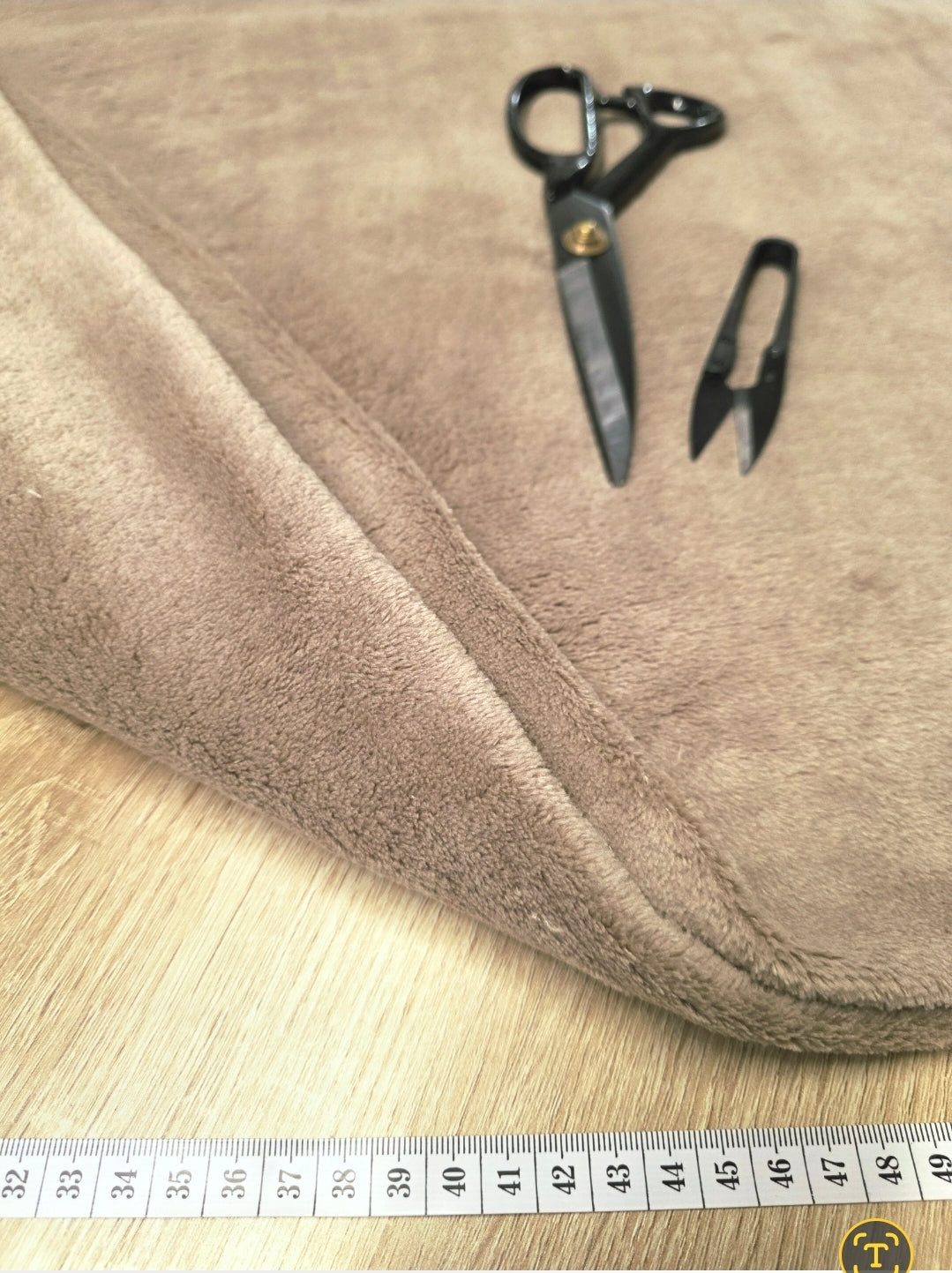Tissu Doudou - Polaire Marron