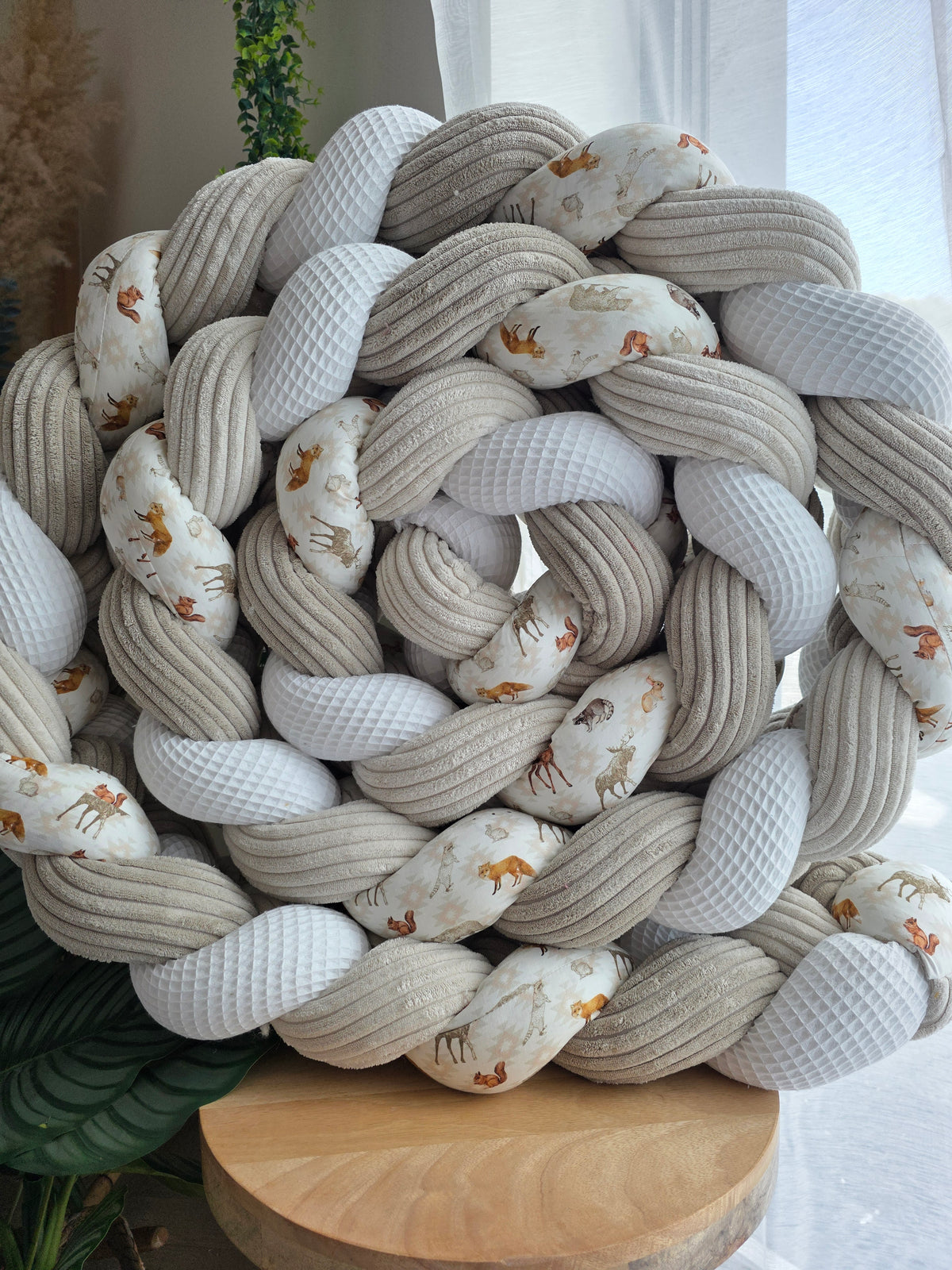 Tresse de lit 4 brins 460cm nid d'abeille lilas déstockage