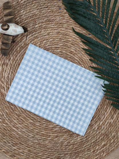 Tissu en coton - Popeline de coton - Motif VIchy bleu