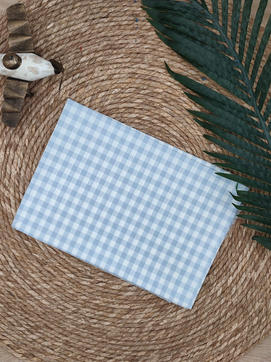 Tissu en coton - Popeline de coton - Motif VIchy bleu