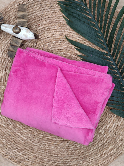 Tissu Doudou - Polaire Fushia