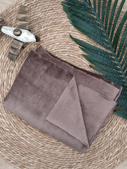 Tissu Doudou - Polaire Chocolat