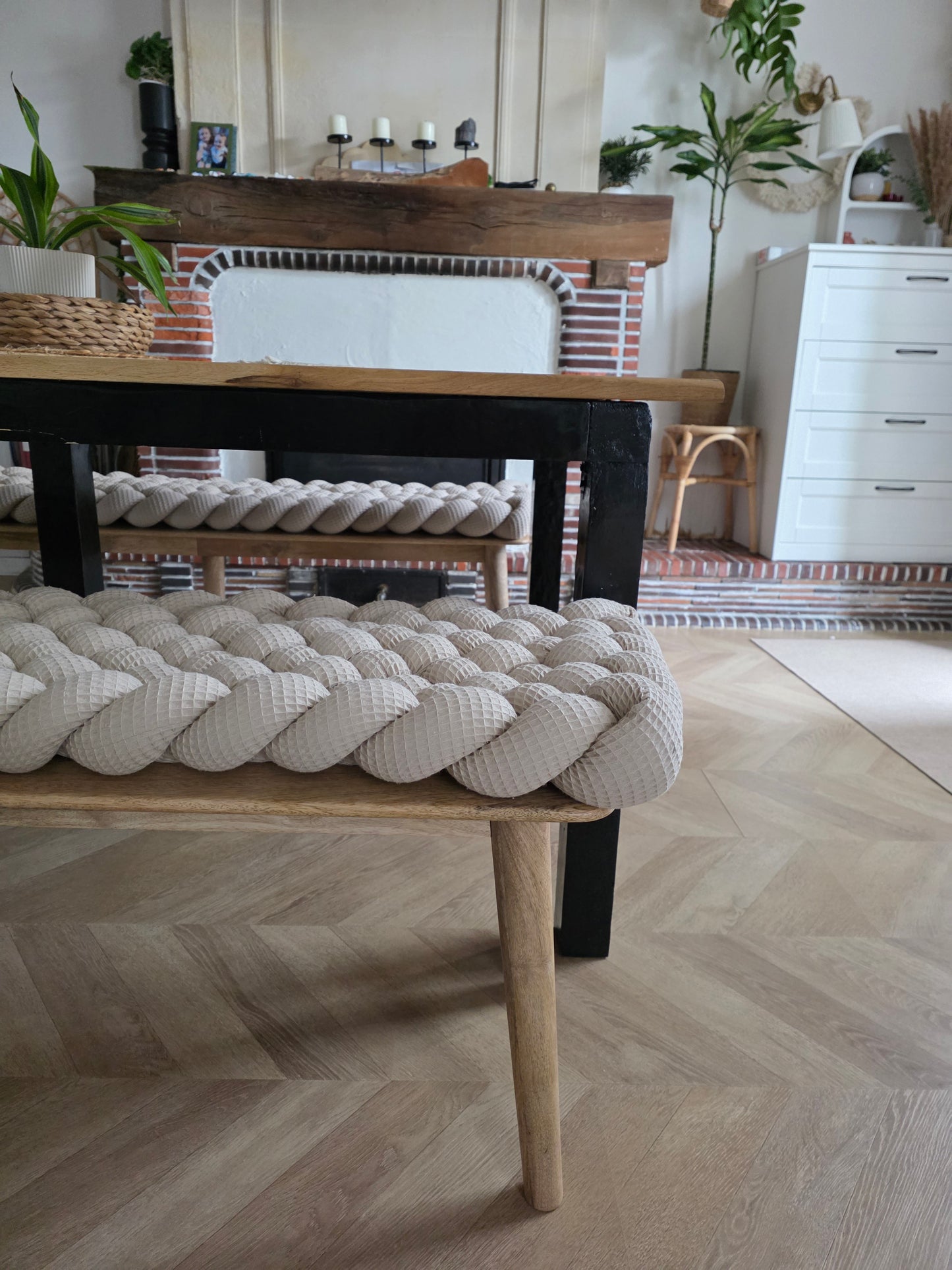 Grand tapis tressé - sur mesure