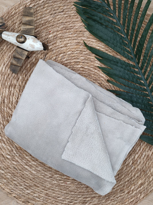 Tissu Doudou - Gris