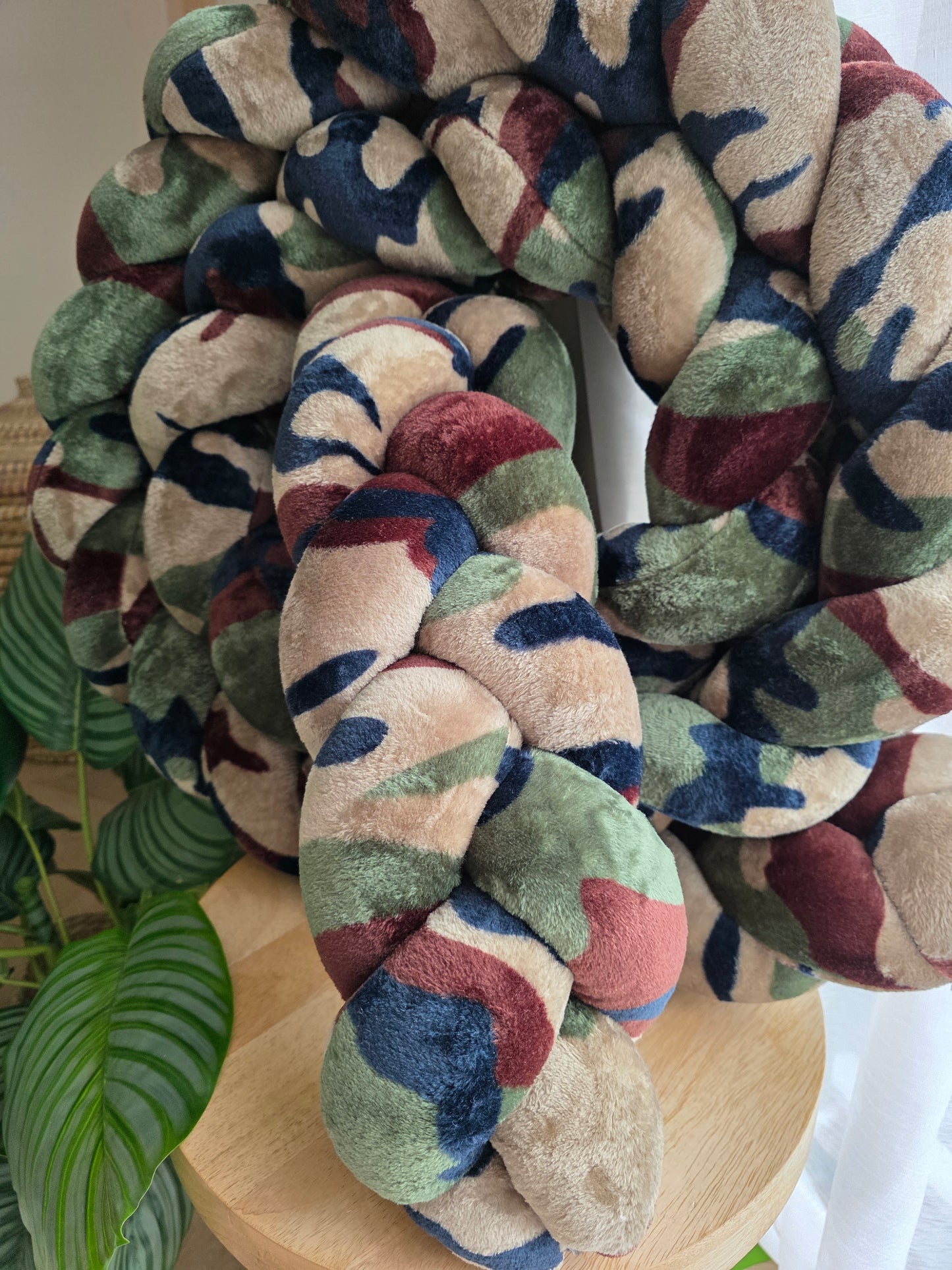 Tresse de lit 3 brins 360cm doudou camouflage déstockage