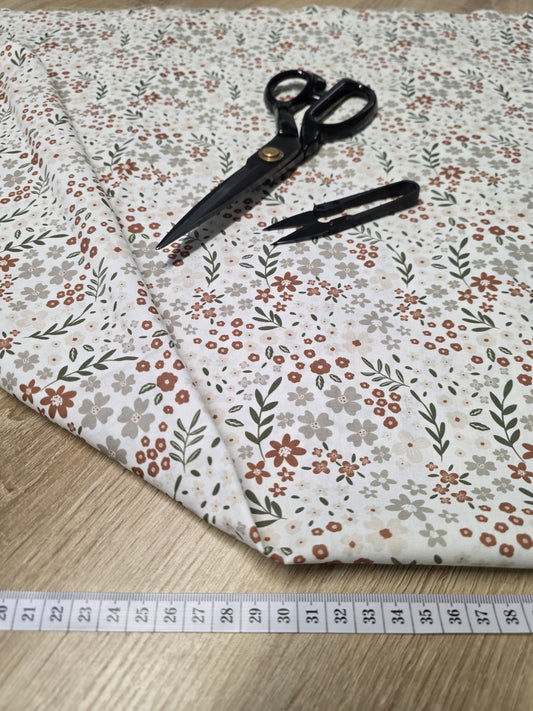 Tissu en coton - Popeline de coton - Motif Pétunia