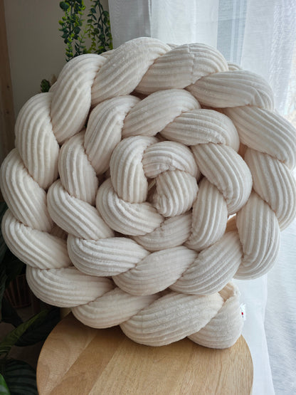 Tresse de lit 3 brins 300cm côtelé crème