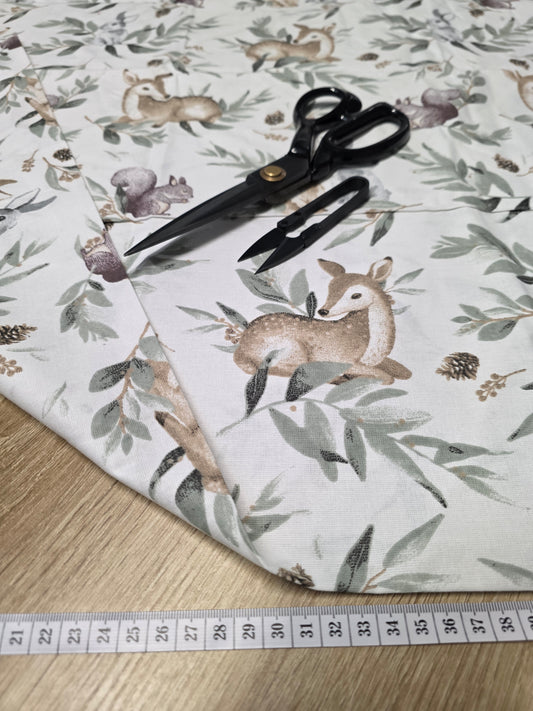 Tissu en coton - Popeline de coton - motif Biche
