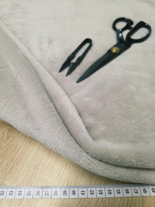 Tissu Doudou - Gris