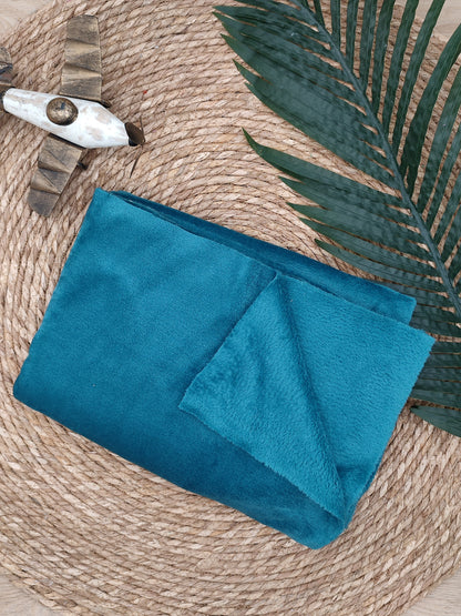Tissu Doudou - Pétrole