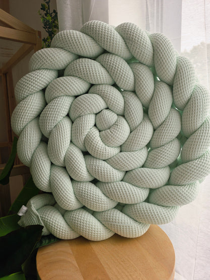Tresse de lit 3 brins 200cm nid d'abeille menthe