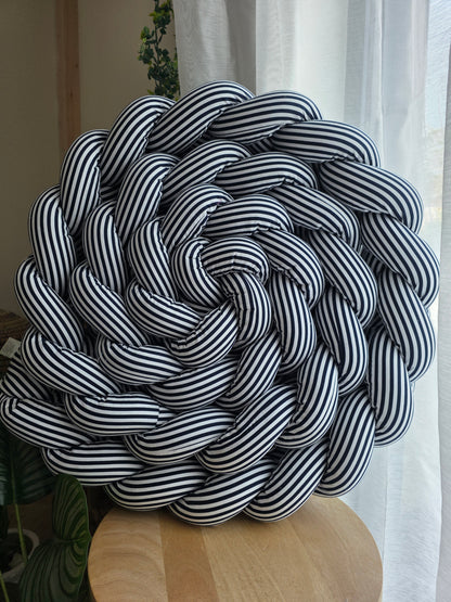 Tresse de lit 3 brins 200cm rayures marine déstockage