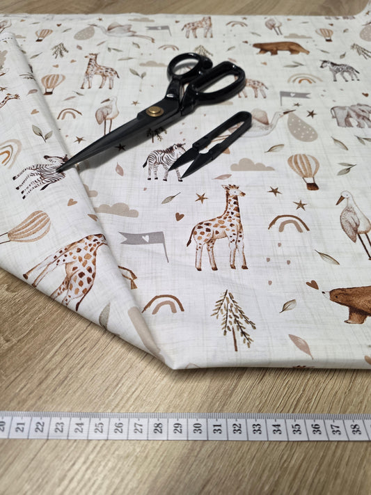 Tissu en coton - Popeline de coton - motif Cigogne