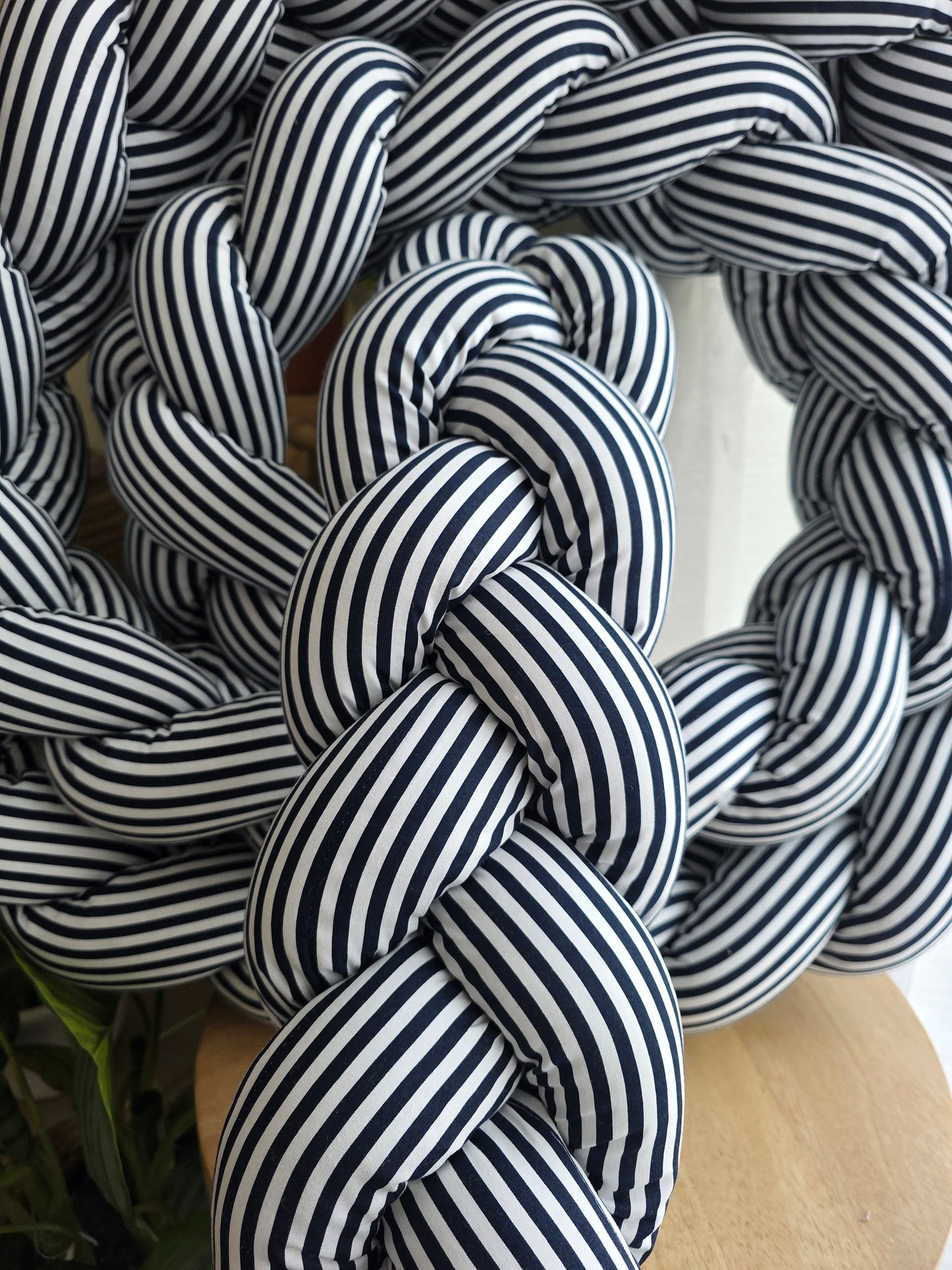 Tresse de lit 3 brins 200cm rayures marine déstockage