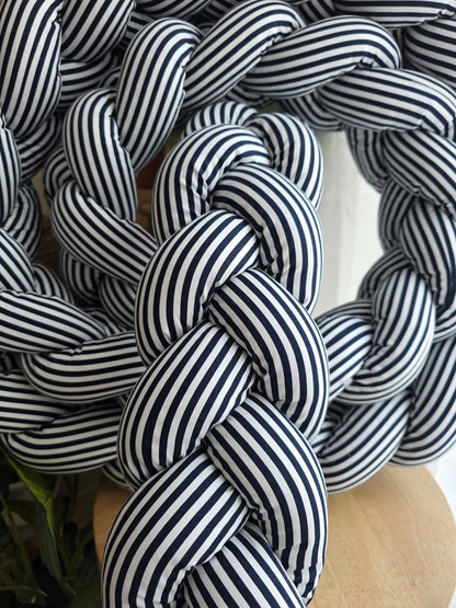 Tresse de lit 3 brins 200cm rayures marine déstockage