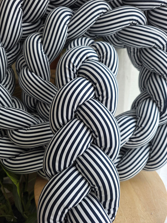 Tresse de lit 3 brins 200cm rayures marine déstockage