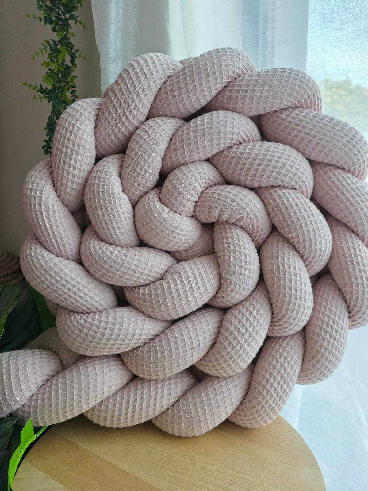Tresse de lit 3 brins 300cm nid d'abeille poudré