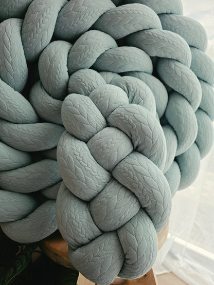 Tresse de lit 4 brins 460cm tricot vert déstockage