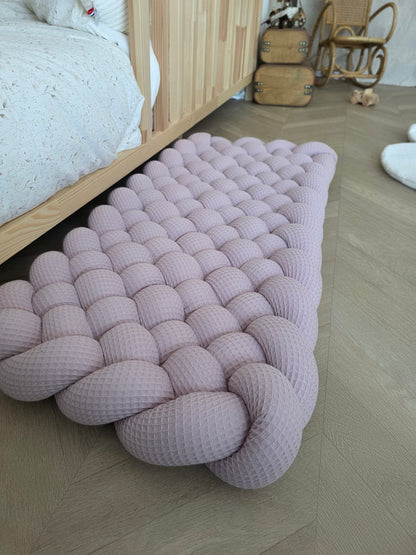 Tapis tressé 100x40cm lilas