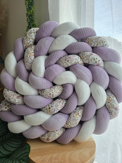 Tresse de lit 4 brins 460cm lavande doudou blanc et lavande et pâturage