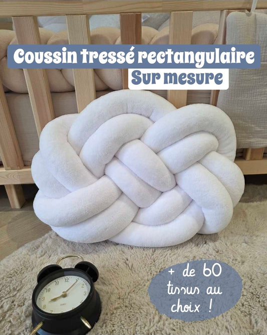 Coussin tressé rectangulaire - Sur mesure