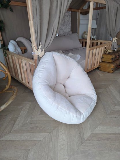 Tapis 2 en 1 fauteuil doudou beige
