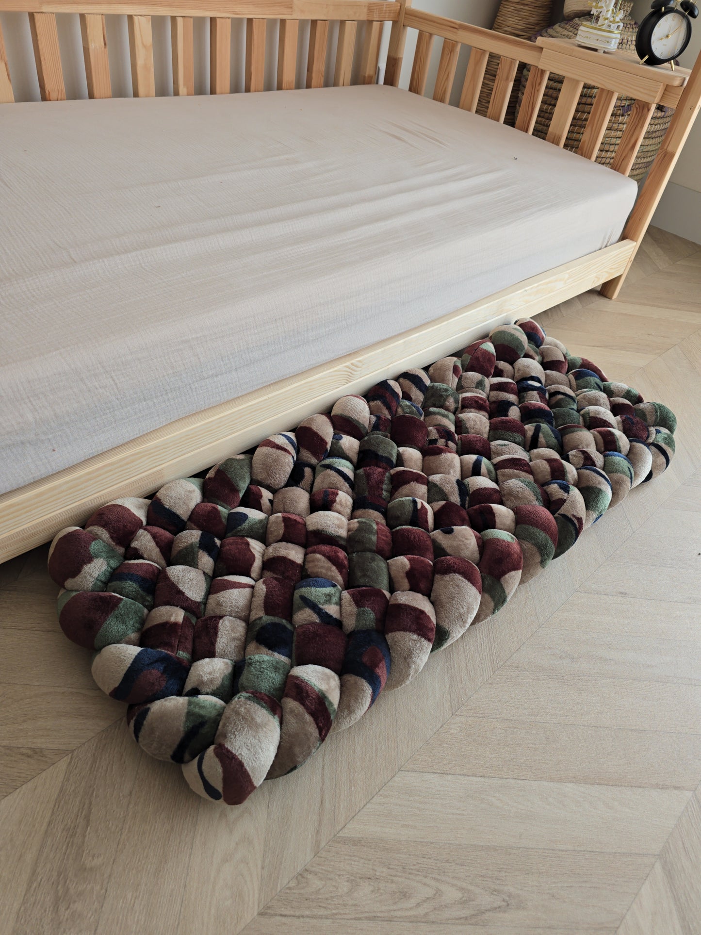 Tapis tressé 100x40cm doudou militaire déstockage