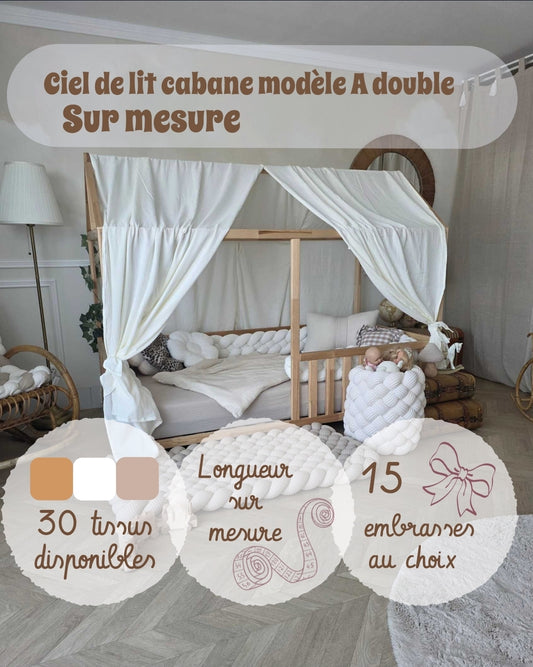 Ciel de lit cabane A Double - Sur mesure