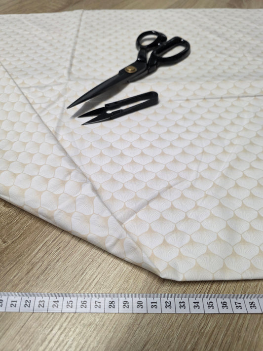 Tissu en coton - Popeline de coton - Motif GInko or