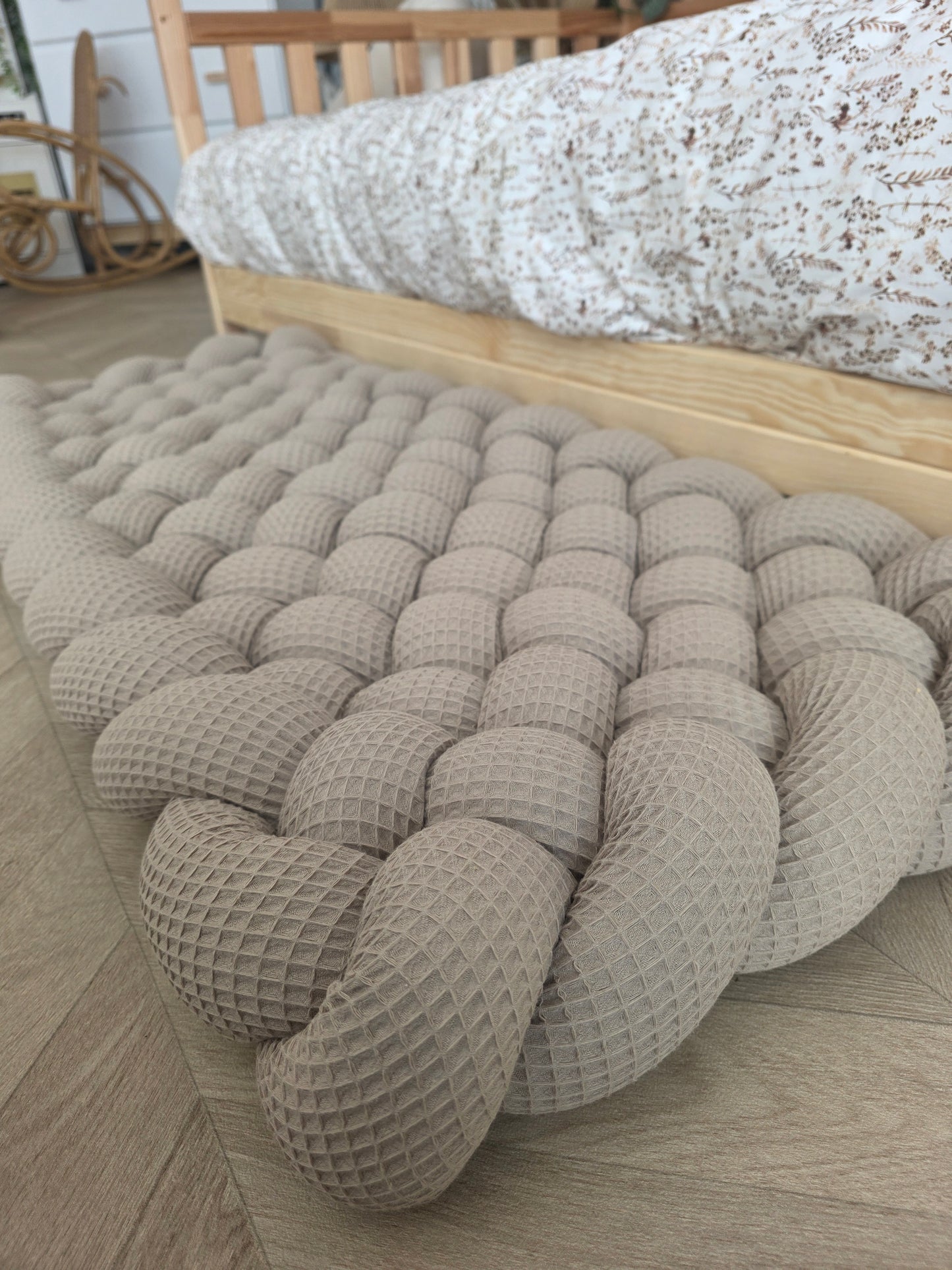 Tapis tressé 100x40cm cappuccino déstockage