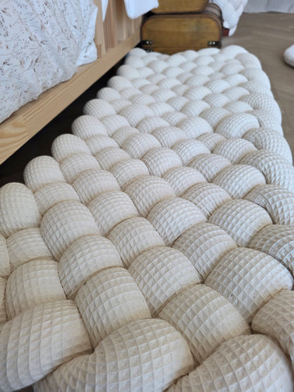 Tapis tressé 100x40cm crème