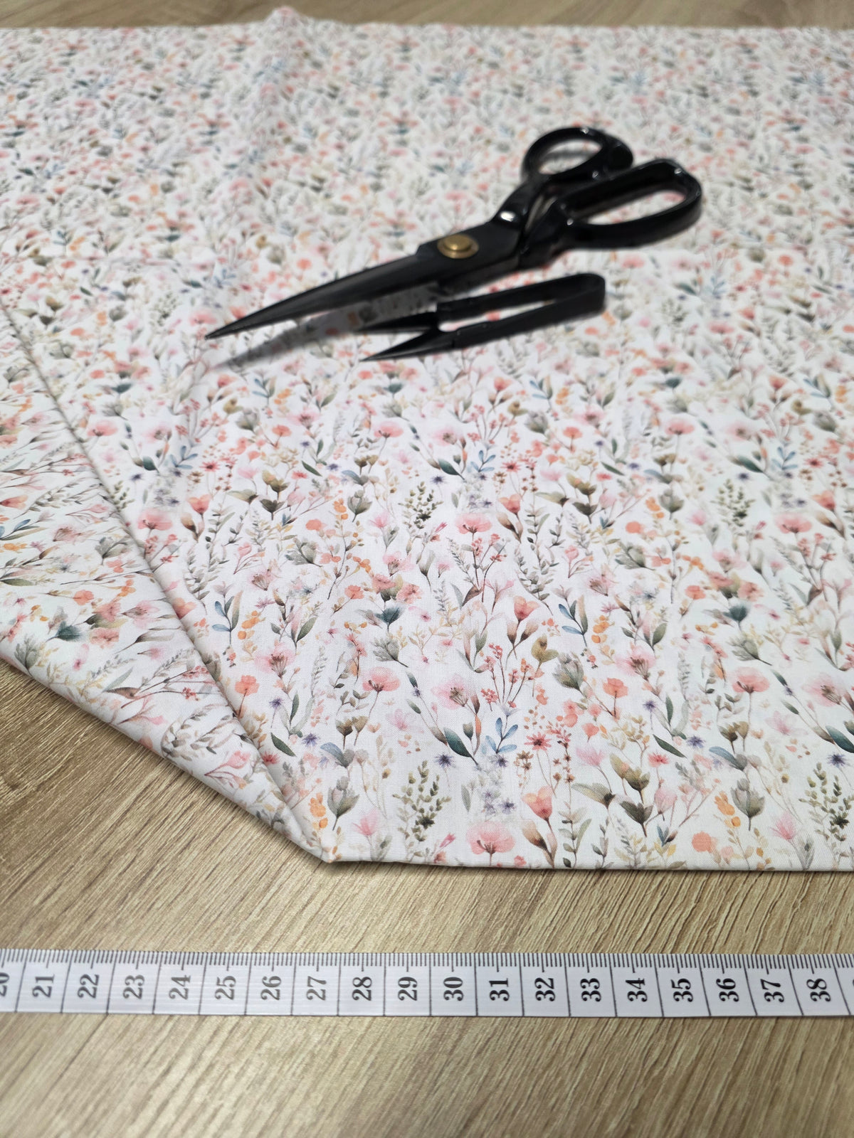 Tissu en coton - Popeline de coton - Motif Bouquet