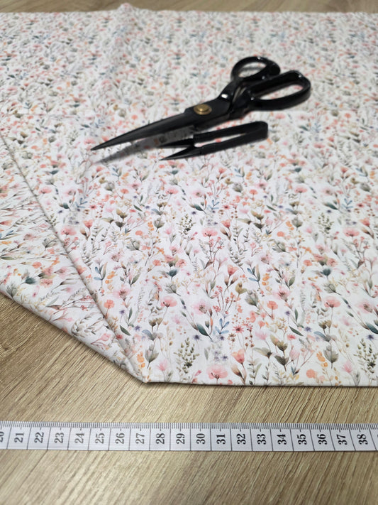 Tissu en coton - Popeline de coton - Motif Bouquet