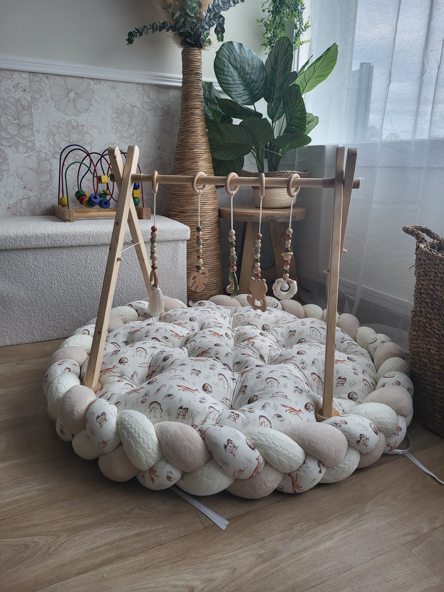Tapis rond avec tresse 3 brins - Sur mesure