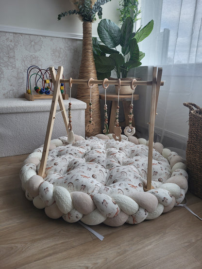 Tapis rond avec tresse 3 brins - Sur mesure