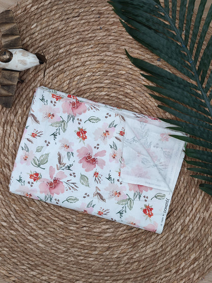Tissu en coton - Popeline de coton - motif Fleurs pastel