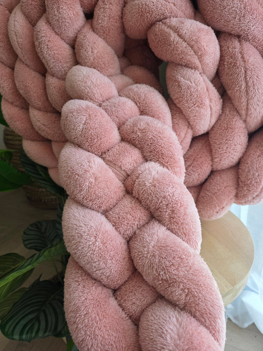 Tresse de lit 4 brins 420cm fourrure rose déstockage