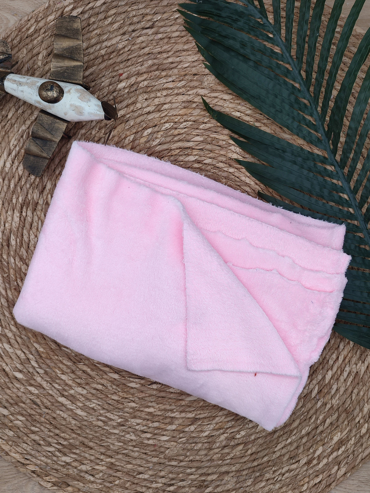 Tissu Doudou - Rose