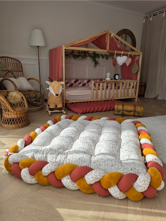 Tapis rectangle ou carré avec tresse - Sur mesure