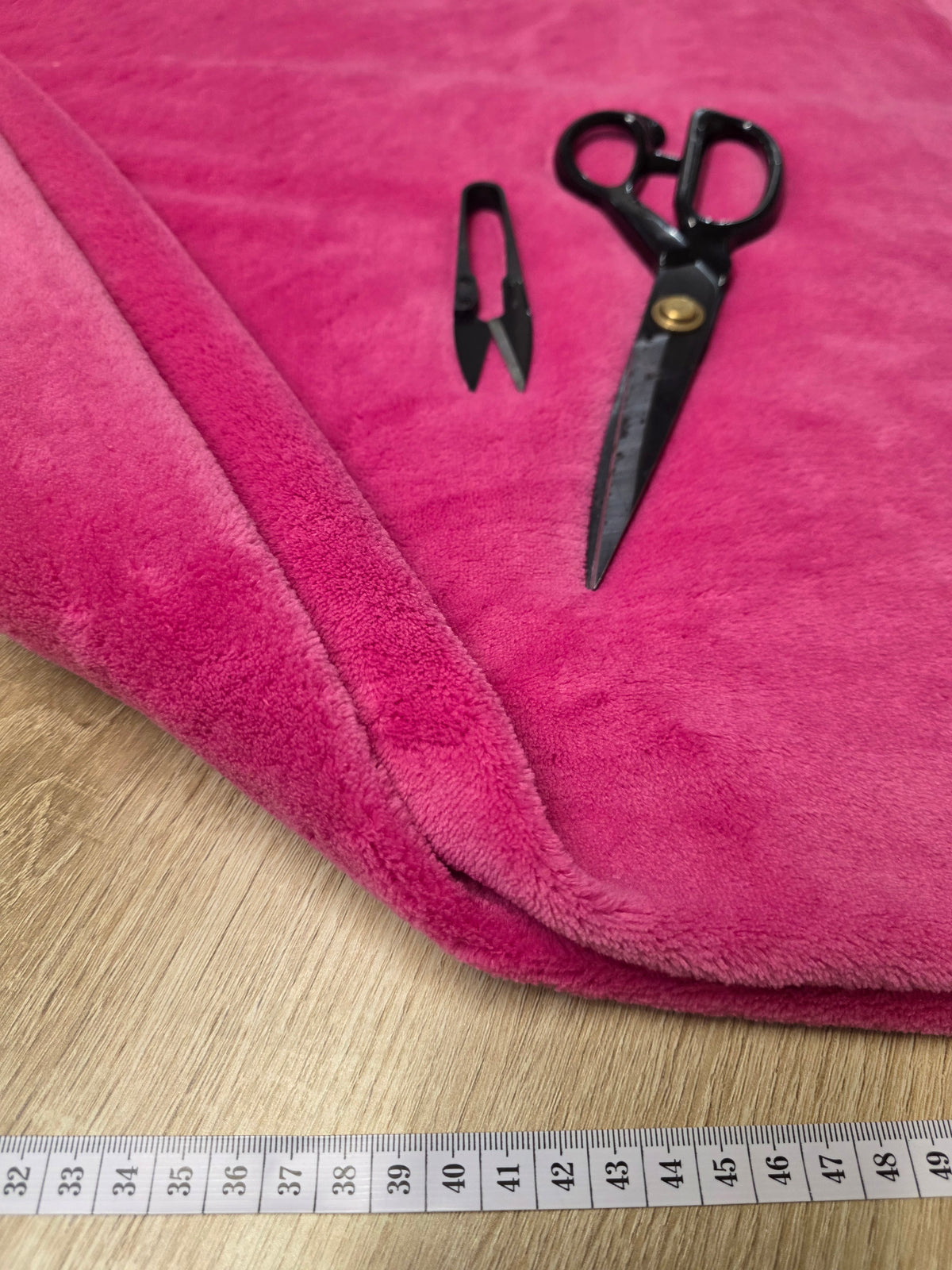 Tissu Doudou - Polaire Fushia