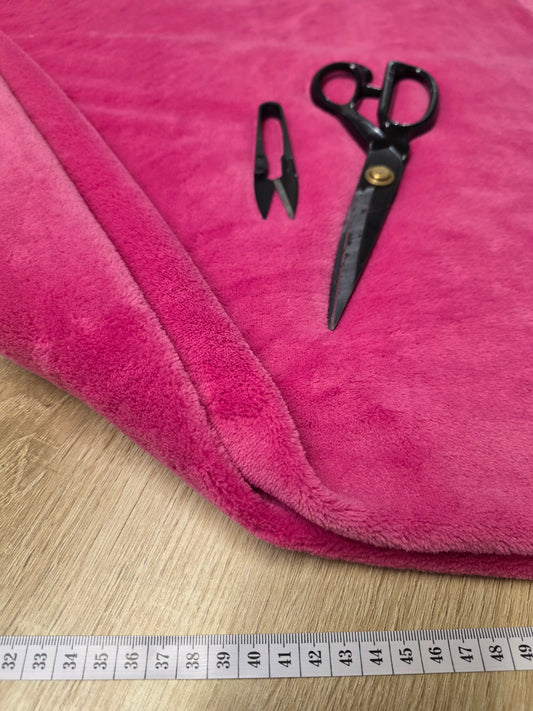 Tissu Doudou - Polaire Fushia